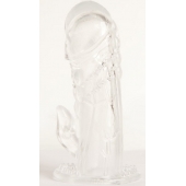 Прозрачная гелевая насадка с клиторальным отростком - 13 см. - Toyfa Basic - в Нижнем Тагиле купить с доставкой