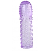 Насадка гелевая фиолетовая с точками, шипами и наплывами - 13,5 см. - Toyfa Basic - в Нижнем Тагиле купить с доставкой