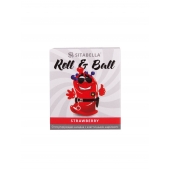 Стимулирующий презерватив-насадка Roll   Ball Strawberry - Sitabella - купить с доставкой в Нижнем Тагиле