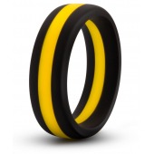 Черно-желтое силиконовое эрекционное кольцо Silicone Go Pro Cock Ring - Blush Novelties - в Нижнем Тагиле купить с доставкой