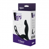 Черный вибромассажер простаты P-PLEASER W ERECTION ENHANCE - Dream Toys - в Нижнем Тагиле купить с доставкой