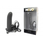 Черный страпон с вибратором Mojo Ghia - Seven Creations - купить с доставкой в Нижнем Тагиле