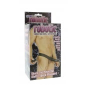 Мужской фаллопротез с вибрацией ROBOTIC MALE STRAP-ON BLACK - 17 см. - Seven Creations - купить с доставкой в Нижнем Тагиле