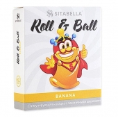 Стимулирующий презерватив-насадка Roll   Ball Banana - Sitabella - купить с доставкой в Нижнем Тагиле