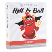 Стимулирующий презерватив-насадка Roll   Ball Cherry - Sitabella - купить с доставкой в Нижнем Тагиле