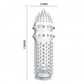 Закрытая прозрачная насадка Crystal sleeve - 14,2 см. - Erowoman-Eroman - в Нижнем Тагиле купить с доставкой