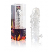 Закрытая прозрачная рельефная насадка Crystal sleeve - 13 см. - Erowoman-Eroman - в Нижнем Тагиле купить с доставкой