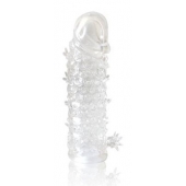 Закрытая прозрачная рельефная насадка Crystal sleeve - 13 см. - Erowoman-Eroman - в Нижнем Тагиле купить с доставкой