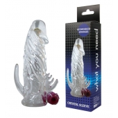 Закрытая прозрачная вибронасадка на пенис Crystal Sleeve Vibe - Erowoman-Eroman - в Нижнем Тагиле купить с доставкой