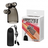 Дымчатая насадка-мастурбатор с вибрацией Vibrating Crystal Cap II - Baile - в Нижнем Тагиле купить с доставкой