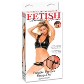 Черный податливый страпон Posable Partner Strap-On - 17,8 см. - Pipedream - купить с доставкой в Нижнем Тагиле