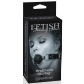 Черный кляп с дырочками Breathable Ball Gag - Pipedream - купить с доставкой в Нижнем Тагиле