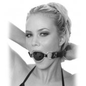 Черный кляп с дырочками Breathable Ball Gag - Pipedream - купить с доставкой в Нижнем Тагиле
