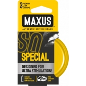 Презервативы с точками и рёбрами в железном кейсе MAXUS Special - 3 шт. - Maxus - купить с доставкой в Нижнем Тагиле