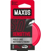 Ультратонкие презервативы в железном кейсе MAXUS Sensitive - 3 шт. - Maxus - купить с доставкой в Нижнем Тагиле