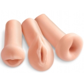 Комплект из 3 мастурбаторов All 3 Holes: вагина, анус, ротик - Pipedream - в Нижнем Тагиле купить с доставкой