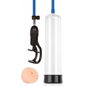 Прозрачная вакуумная помпа Sex Expert с насадкой-вагиной - Sex Expert - в Нижнем Тагиле купить с доставкой