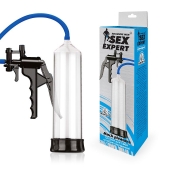 Прозрачная вакуумная помпа Sex Expert с насосом - Sex Expert - в Нижнем Тагиле купить с доставкой