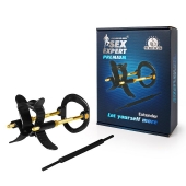 Черно-золотистый экстендер для пениса Sex Expert - Sex Expert - в Нижнем Тагиле купить с доставкой