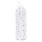 Закрытая рельефная насадка Crystal sleeve с усиками - 12 см. - Erowoman-Eroman - в Нижнем Тагиле купить с доставкой