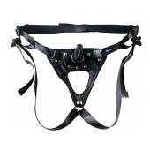 Черный пояс-трусики с насадкой  Soft-Принц  - 17 см. - LOVETOY (А-Полимер) - купить с доставкой в Нижнем Тагиле