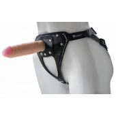 Черный пояс-трусики с насадкой  Soft-Принц  - 17 см. - LOVETOY (А-Полимер) - купить с доставкой в Нижнем Тагиле