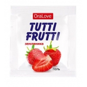 Пробник гель-смазки Tutti-frutti с земляничным вкусом - 4 гр. - Биоритм - купить с доставкой в Нижнем Тагиле