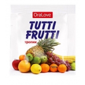 Пробник гель-смазки Tutti-frutti со вкусом тропических фруктов - 4 гр. - Биоритм - купить с доставкой в Нижнем Тагиле