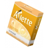 Презервативы Arlette Dotted с точечной текстурой - 3 шт. - Arlette - купить с доставкой в Нижнем Тагиле