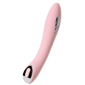 Розовый силиконовый вибратор с электростимуляцией TESLA G-POINT - 21 см. - ToyFa - купить с доставкой в Нижнем Тагиле