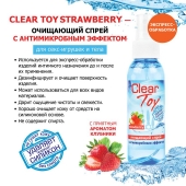 Очищающий спрей для игрушек CLEAR TOY Strawberry - 100 мл. - Биоритм - купить с доставкой в Нижнем Тагиле