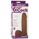 Насадка-мулат для трусиков Vac-U-Lock 6  ULTRASKYN Cock - 17,3 см. - Doc Johnson - купить с доставкой в Нижнем Тагиле