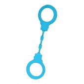 Голубые силиконовые наручники A-Toys без ключа - A-toys - купить с доставкой в Нижнем Тагиле