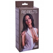 Коричневый поводок и чокер с кольцом Sofi - Rebelts - купить с доставкой в Нижнем Тагиле