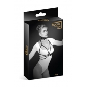 Черная упряжь на грудь Julia - Bijoux Pour Toi - купить с доставкой в Нижнем Тагиле