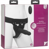 Черный полый вибрострапон Body Extensions BE Aroused - 17,78 см. - Doc Johnson - купить с доставкой в Нижнем Тагиле