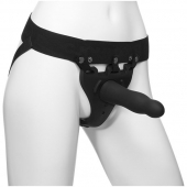 Черный полый вибрострапон Body Extensions BE Aroused - 17,78 см. - Doc Johnson - купить с доставкой в Нижнем Тагиле