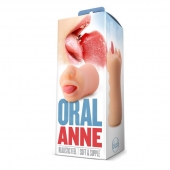 Телесный мастурбатор-ротик с язычком Oral Anne - Blush Novelties - в Нижнем Тагиле купить с доставкой
