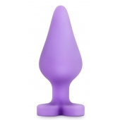 Фиолетовая анальная пробка Naughty Candy Heart Do Me Now - 8,9 см. - Blush Novelties - купить с доставкой в Нижнем Тагиле