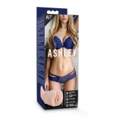Телесный мастурбатор-вагина с вибропулей Ashley - Blush Novelties - в Нижнем Тагиле купить с доставкой