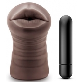 Коричневый мастурбатор-ротик Heather - Blush Novelties - в Нижнем Тагиле купить с доставкой