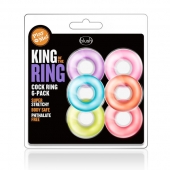 Набор из 6 эрекционных колец King of the Ring - Blush Novelties - в Нижнем Тагиле купить с доставкой