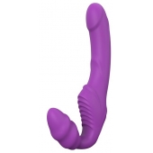 Фиолетовый безремневой вибрострапон DOUBLE DIPPER - Dream Toys - купить с доставкой в Нижнем Тагиле
