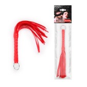 Красная плеть с рукоятью в оплетке - 28 см. - Notabu - купить с доставкой в Нижнем Тагиле