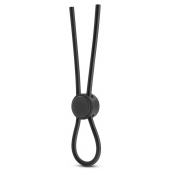 Черное силиконовое лассо на пенис SILICONE LOOP COCK RING - Blush Novelties - в Нижнем Тагиле купить с доставкой