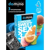 Презервативы для орального секса DOMINO Sweet Sex с ароматом мороженого - 3 шт. - Domino - купить с доставкой в Нижнем Тагиле