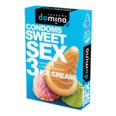 Презервативы для орального секса DOMINO Sweet Sex с ароматом мороженого - 3 шт. - Domino - купить с доставкой в Нижнем Тагиле