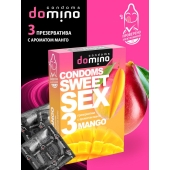 Презервативы для орального секса DOMINO Sweet Sex с ароматом манго - 3 шт. - Domino - купить с доставкой в Нижнем Тагиле