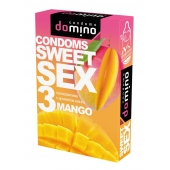 Презервативы для орального секса DOMINO Sweet Sex с ароматом манго - 3 шт. - Domino - купить с доставкой в Нижнем Тагиле