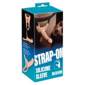 Силиконовый полый страпон на ремнях Silicone Strap-on - 16 см. - Orion - купить с доставкой в Нижнем Тагиле